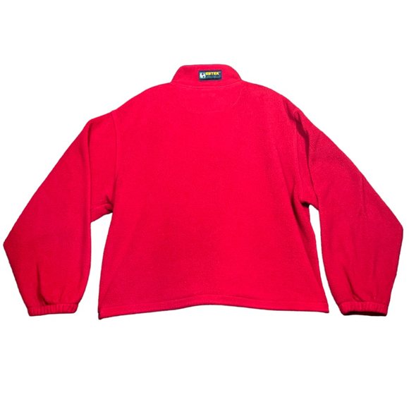 Eddie Bauer EBTEK Fleece Jacket Mens Large Red Full Zip Polartec Vintage 90s Blu - Picture 3 of 14